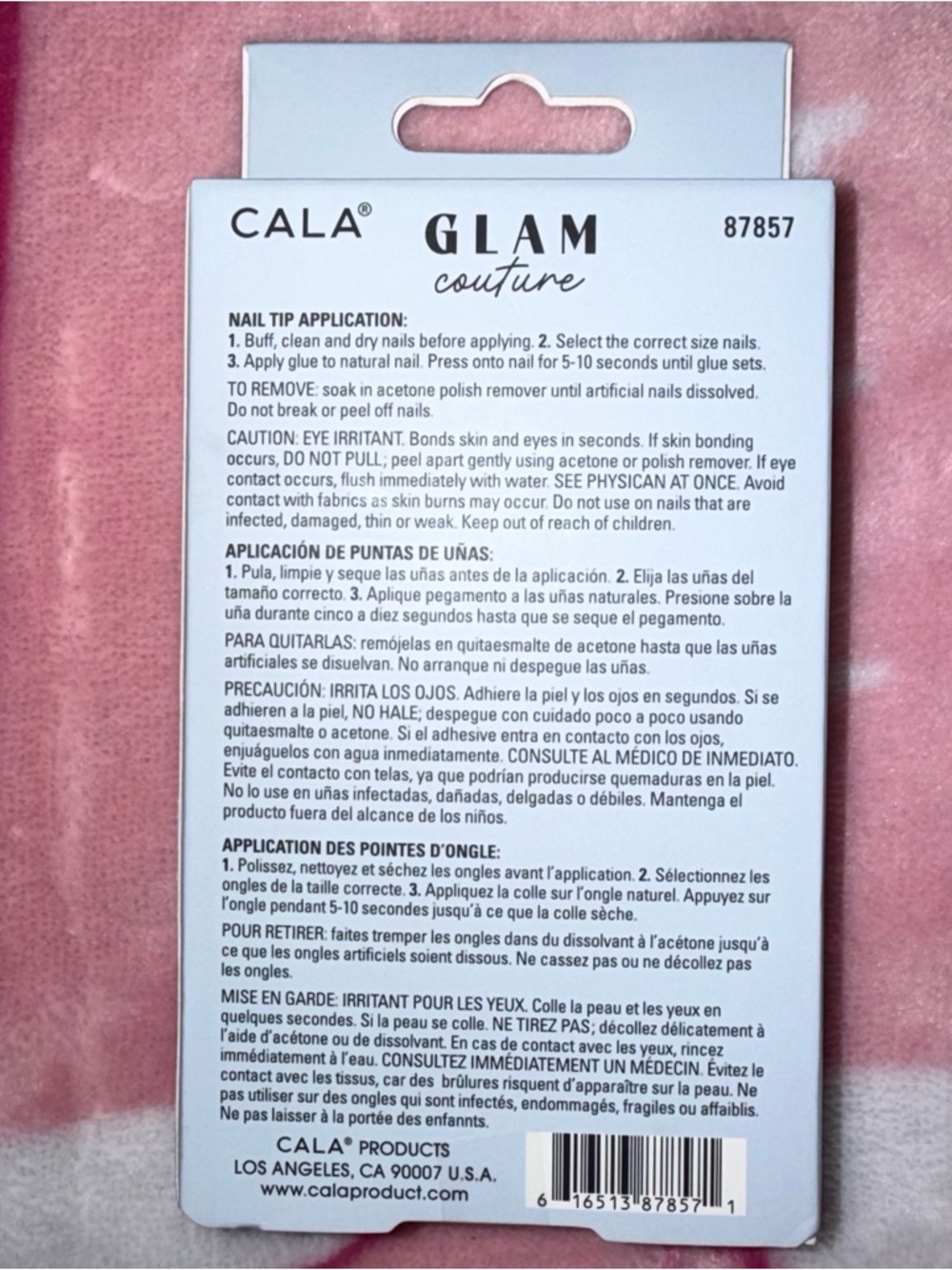 🔥5/$25🔥 NEW CALA GLAM COUTURE COFFIN BABY BLUE MEDIUM PRESS ON NAILS - Picture 2 of 4